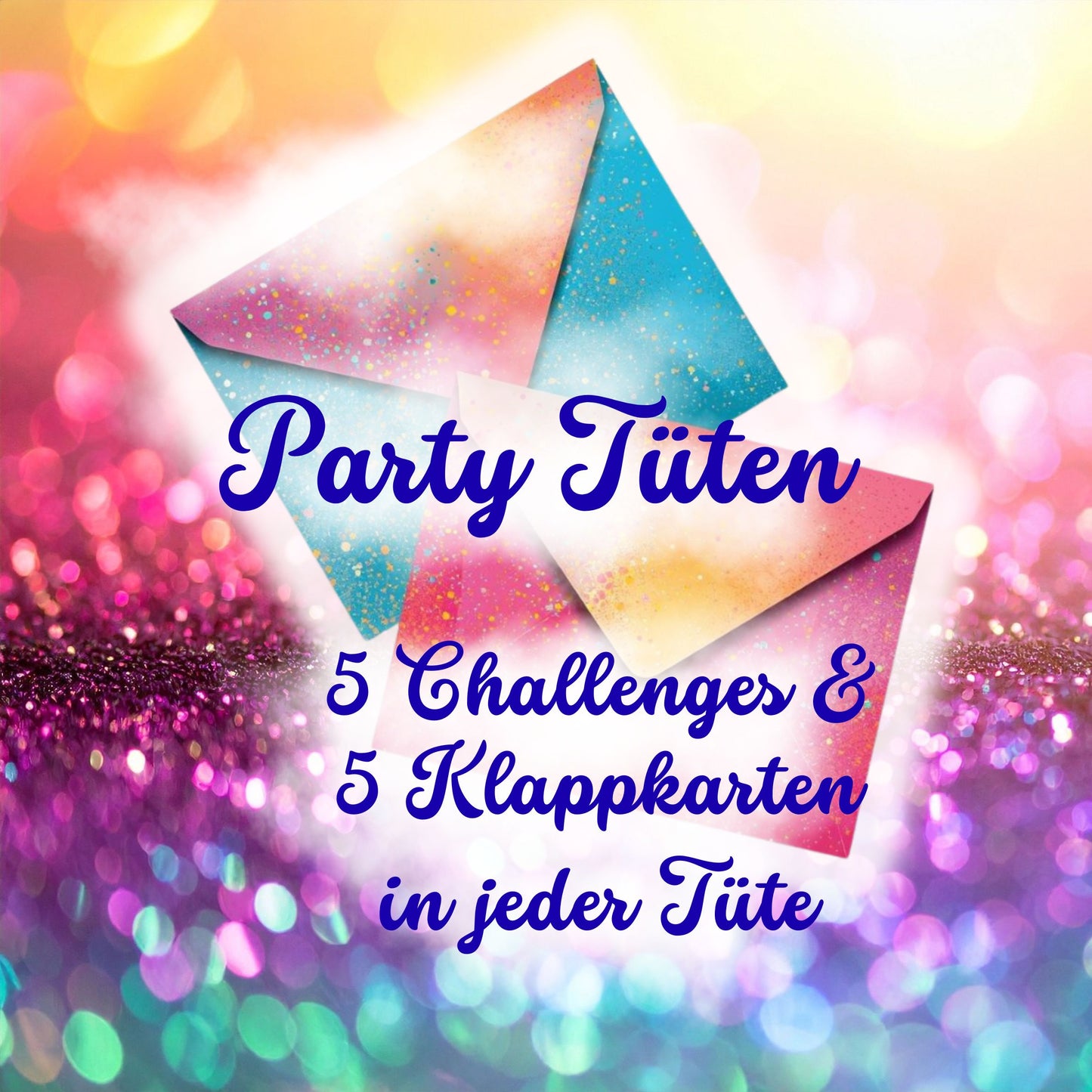 Party Tüten mit A6 Sparchallenges