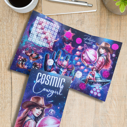 Cosmic Cowgirl Klappkarte