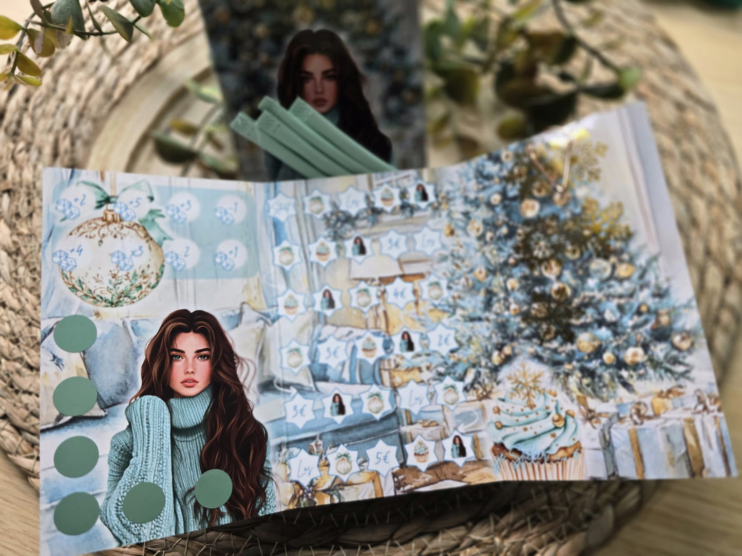 A7 Mint Christmas Klappkarte KMC1