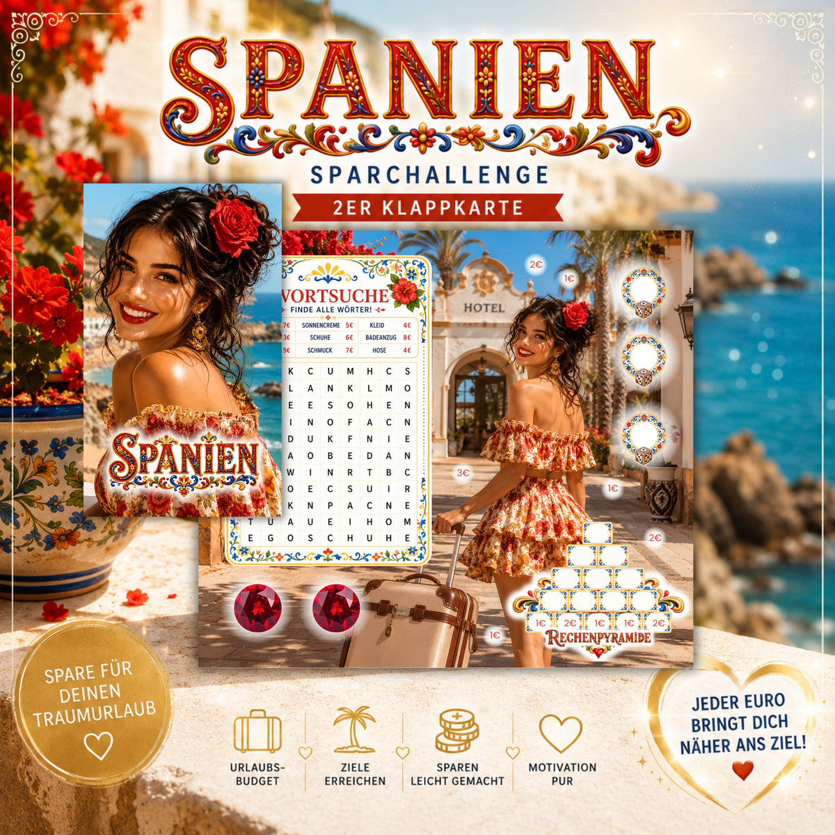 Spanien Klappkarte (foliert)