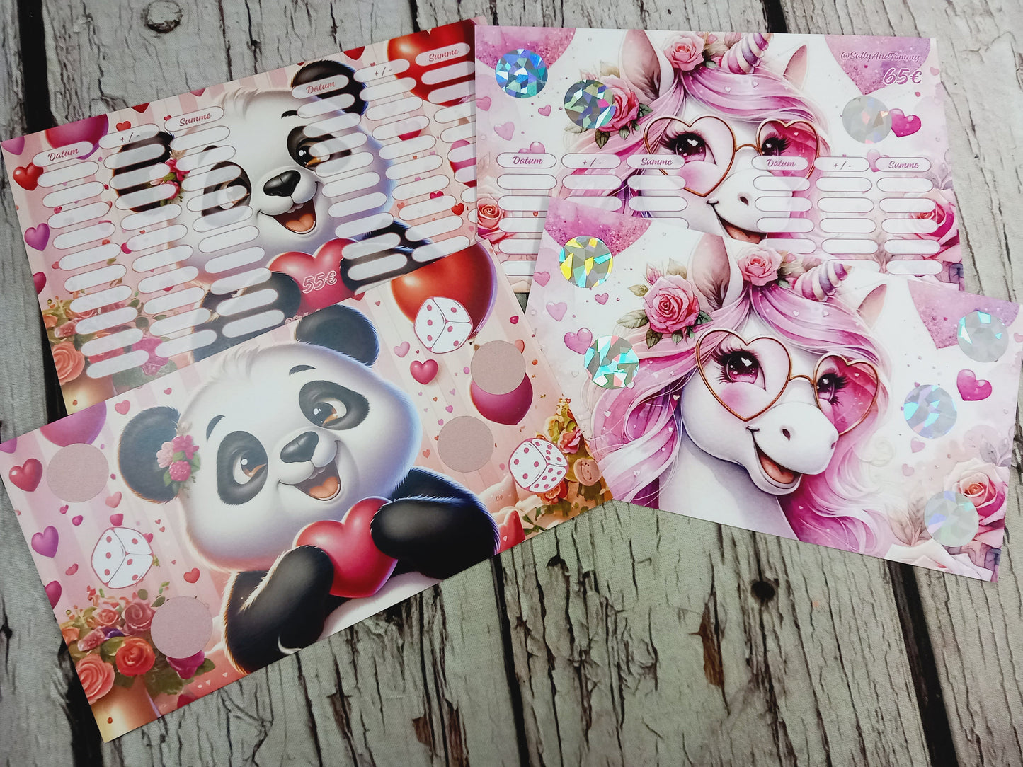 Cute Panda & Einhorn Rubbelchallenge | Würfelchallenge