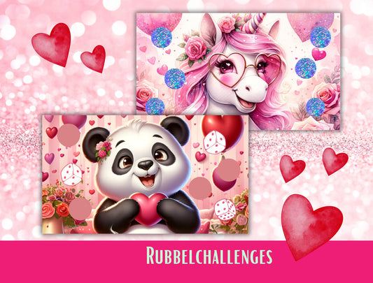 Cute Panda & Einhorn Rubbelchallenge | Würfelchallenge