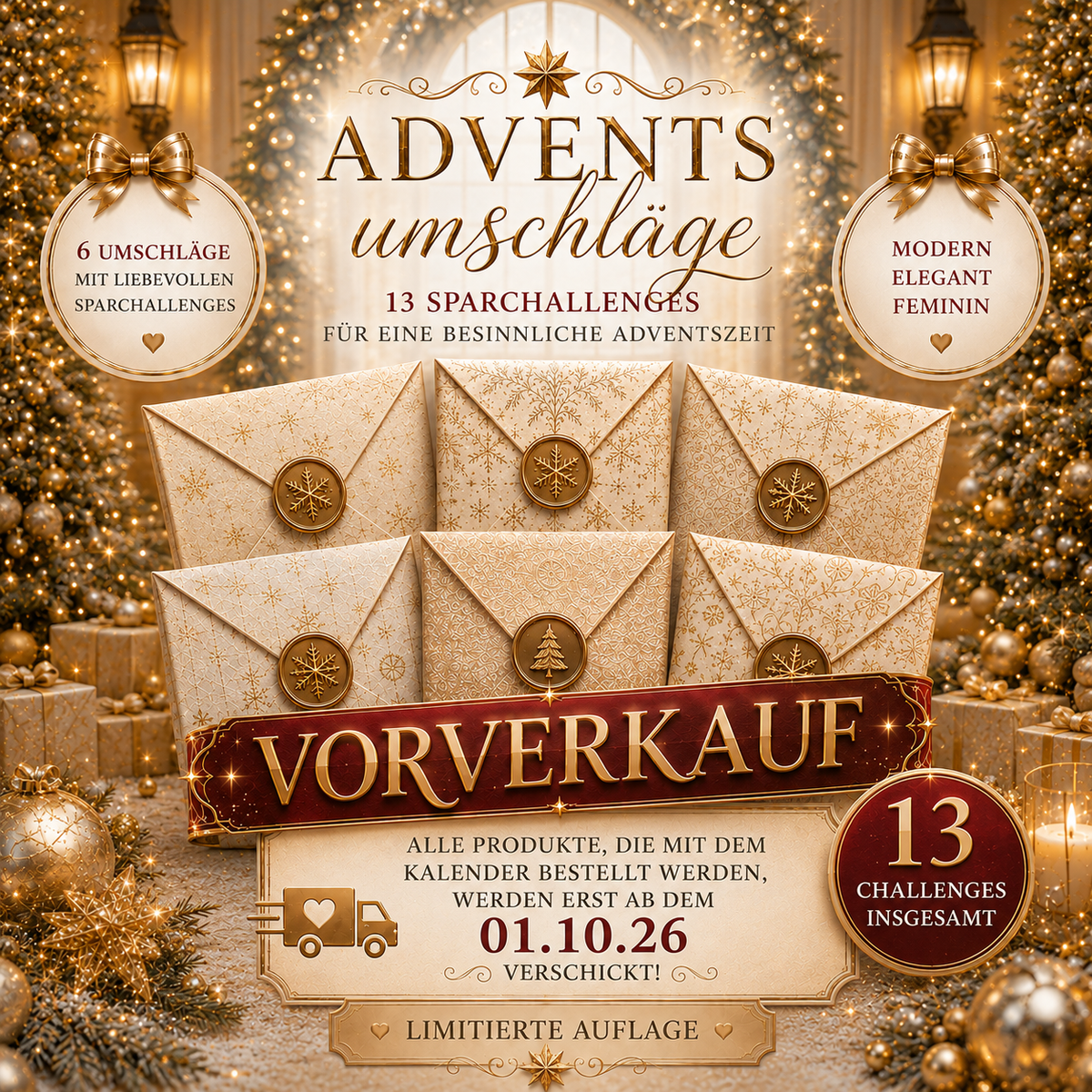 Vorverkauf Adventsumschläge