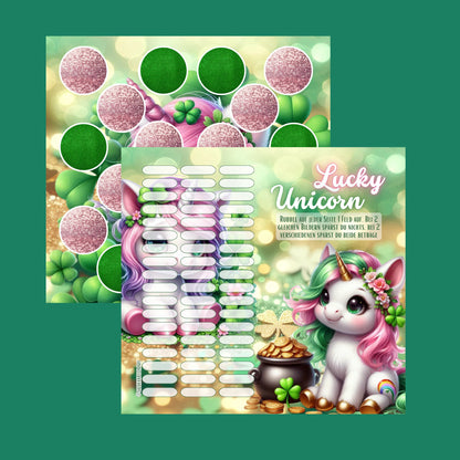 Lucky Unicorn Memory Klappkarte