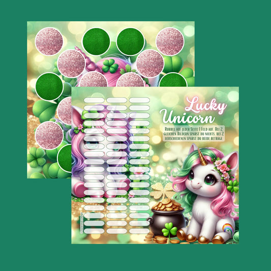 Lucky Unicorn Memory Klappkarte