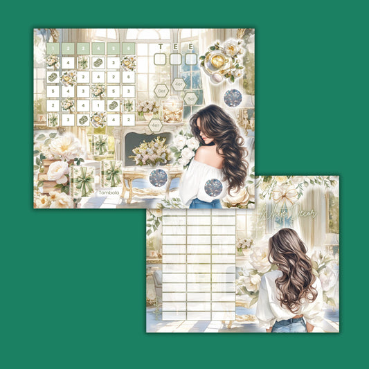 A7 White Decor Klappkarte (foliert)