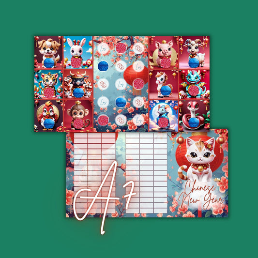 A7 Chinese New Year Klappkarte KCNY1