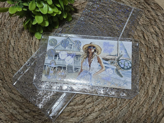 A6 Glitter Double Hüllen mit Druckverschluss