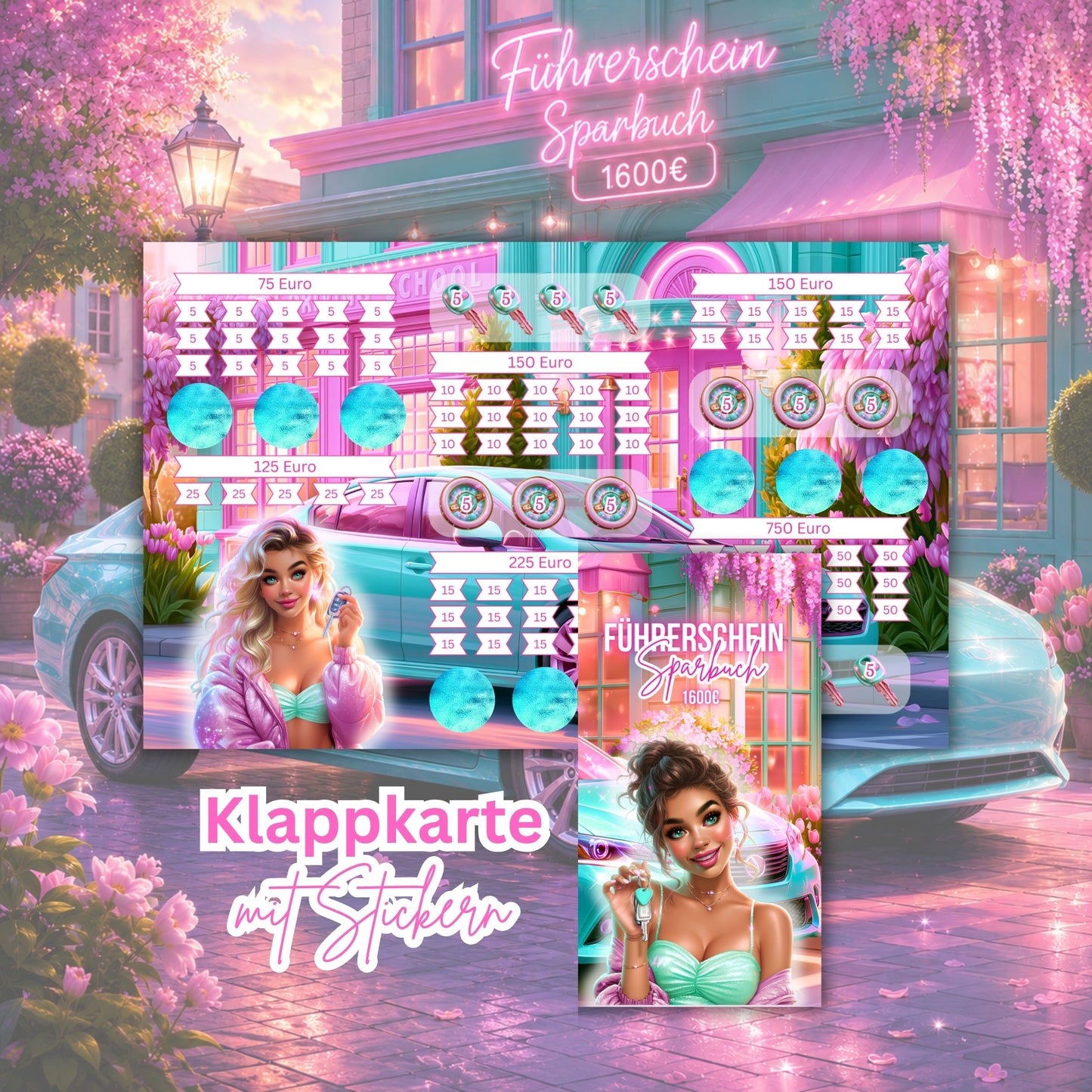 Führerschein Klappkarte Sparbuch (foliert)