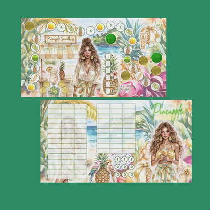 A7 Pineapple Cash Klappkarte (foliert)