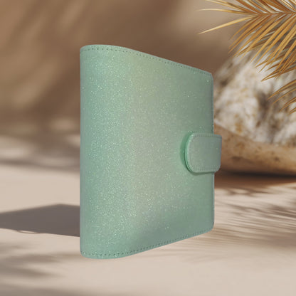 A7 Budget Binder – Mint Glitzer